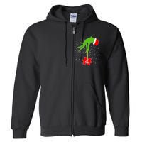 Autism Puzzle Piece Naughty Santa Full Zip Hoodie