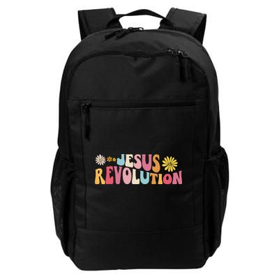 Groovy Retro Jesus Revolution Love Like Jesus Christian Backpack