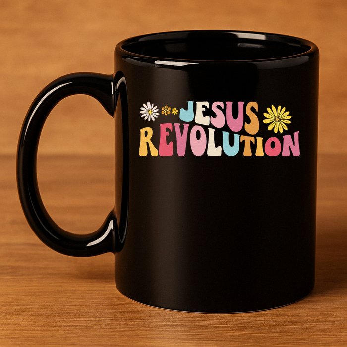 Groovy Retro Jesus Revolution Love Like Jesus Christian 11oz C Handle Ceramic Mug