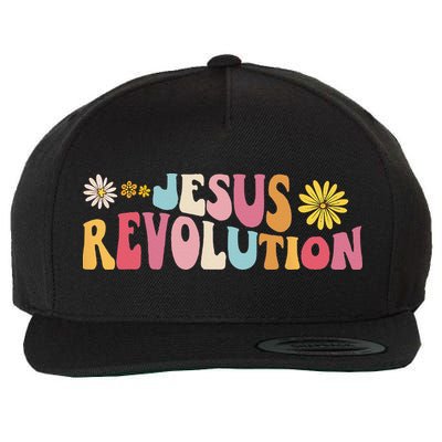 Groovy Retro Jesus Revolution Love Like Jesus Christian Wool Snapback Cap