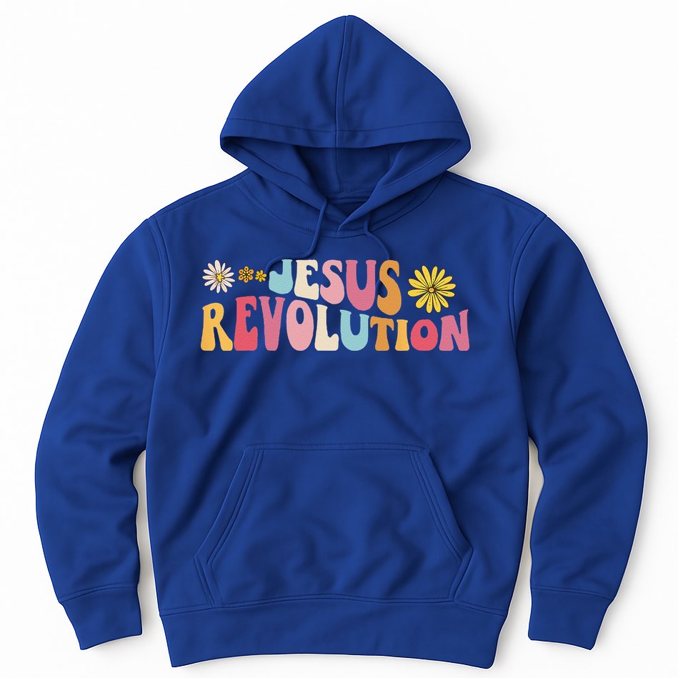 Groovy Retro Jesus Revolution Love Like Jesus Christian Hoodie