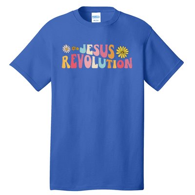 Groovy Retro Jesus Revolution Love Like Jesus Christian Tall T-Shirt