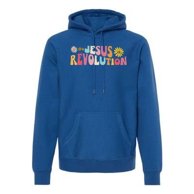 Groovy Retro Jesus Revolution Love Like Jesus Christian Premium Hoodie