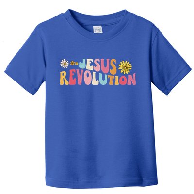 Groovy Retro Jesus Revolution Love Like Jesus Christian Toddler T-Shirt