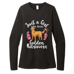 Golden Retriever Just a Who Loves Golden Retrievers Womens CVC Long Sleeve Shirt