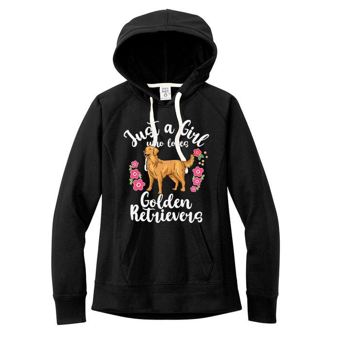 Golden Retriever Just a Who Loves Golden Retrievers Women's Fleece Hoodie