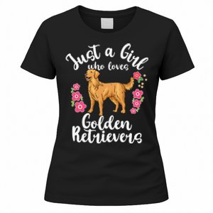 Golden Retriever Just a Who Loves Golden Retrievers Women's T-Shirt