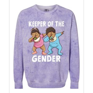 Gender Reveal Keeper of the Gender Colorblast Crewneck Sweatshirt