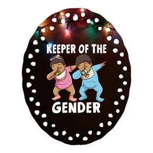 Gender Reveal Keeper of the Gender Ceramic Oval Ornament