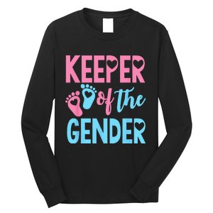 Gender Reveal Keeper Of The Gender Gender Reveal Long Sleeve Shirt