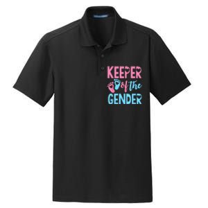 Gender Reveal Keeper Of The Gender Gender Reveal Dry Zone Grid Polo