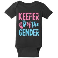 Gender Reveal Keeper Of The Gender Gender Reveal Baby Bodysuit