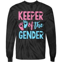 Gender Reveal Keeper Of The Gender Gender Reveal Tie-Dye Long Sleeve Shirt