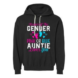 Gender Reveal Keeper of the Gender Funny Auntie Gender Garment-Dyed Fleece Hoodie