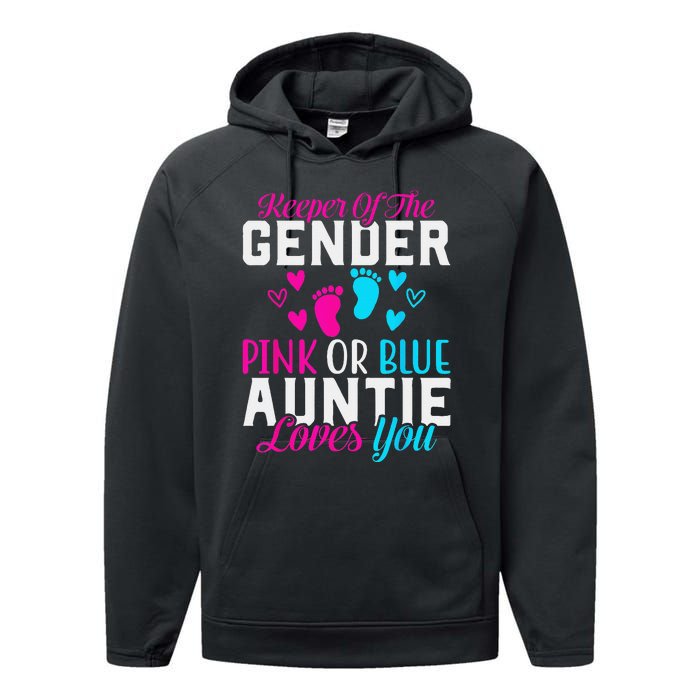 Gender Reveal Keeper of the Gender Funny Auntie Gender Performance Fleece Hoodie