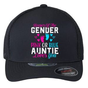 Gender Reveal Keeper of the Gender Funny Auntie Gender Flexfit Unipanel Trucker Cap