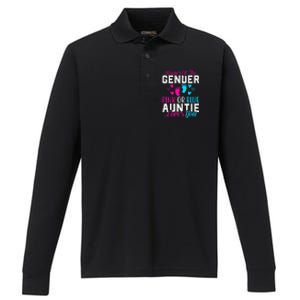 Gender Reveal Keeper of the Gender Funny Auntie Gender Performance Long Sleeve Polo