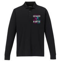 Gender Reveal Keeper of the Gender Funny Auntie Gender Performance Long Sleeve Polo