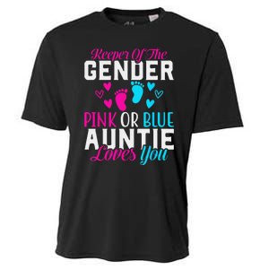 Gender Reveal Keeper of the Gender Funny Auntie Gender Cooling Performance Crew T-Shirt