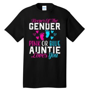 Gender Reveal Keeper of the Gender Funny Auntie Gender Tall T-Shirt