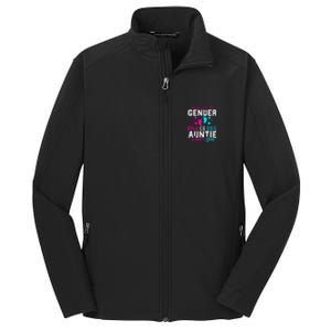 Gender Reveal Keeper of the Gender Funny Auntie Gender Core Soft Shell Jacket