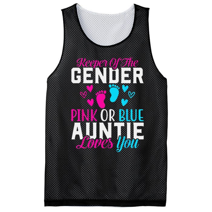 Gender Reveal Keeper of the Gender Funny Auntie Gender Mesh Reversible Basketball Jersey Tank