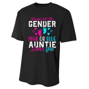 Gender Reveal Keeper of the Gender Funny Auntie Gender Performance Sprint T-Shirt