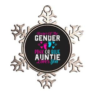 Gender Reveal Keeper of the Gender Funny Auntie Gender Metallic Star Ornament