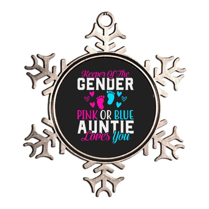 Gender Reveal Keeper of the Gender Funny Auntie Gender Metallic Star Ornament