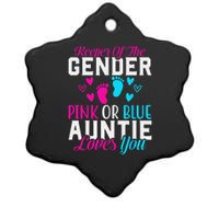 Gender Reveal Keeper of the Gender Funny Auntie Gender Ceramic Star Ornament