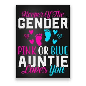 Gender Reveal Keeper of the Gender Funny Auntie Gender Poster