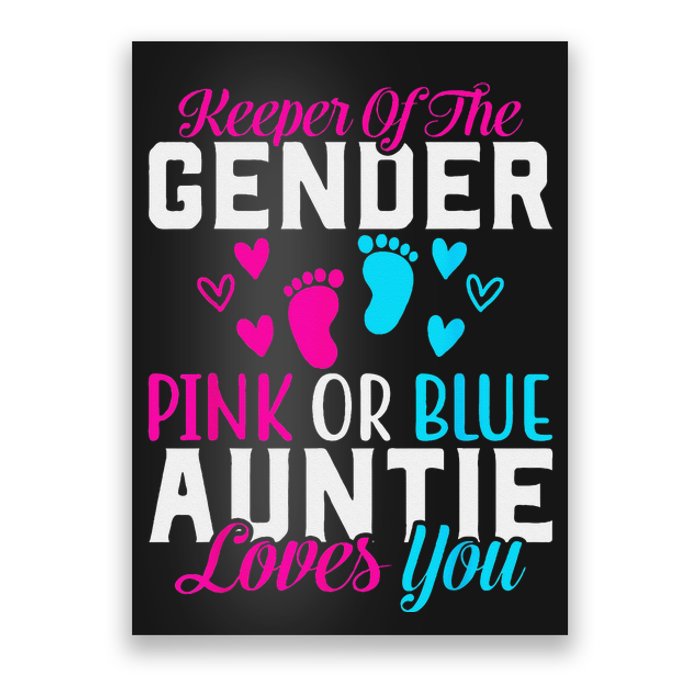 Gender Reveal Keeper of the Gender Funny Auntie Gender Poster