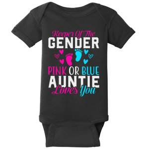 Gender Reveal Keeper of the Gender Funny Auntie Gender Baby Bodysuit