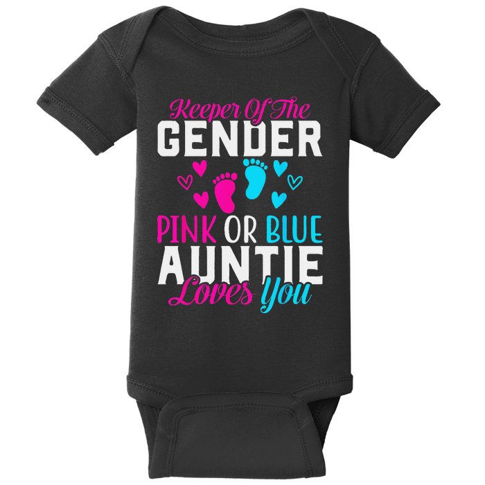 Gender Reveal Keeper of the Gender Funny Auntie Gender Baby Bodysuit