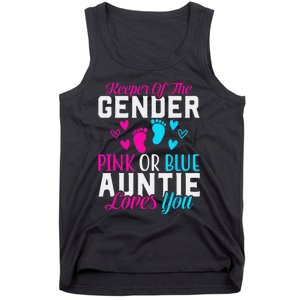 Gender Reveal Keeper of the Gender Funny Auntie Gender Tank Top