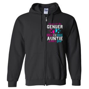 Gender Reveal Keeper of the Gender Funny Auntie Gender Full Zip Hoodie