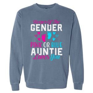 Gender Reveal Keeper of the Gender Funny Auntie Gender Garment-Dyed Sweatshirt