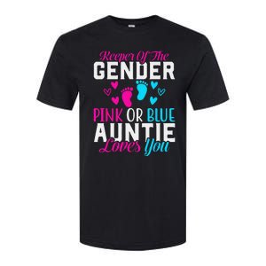 Gender Reveal Keeper of the Gender Funny Auntie Gender Softstyle CVC T-Shirt