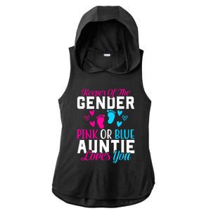 Gender Reveal Keeper Of The Gender Funny Auntie Gender Ladies PosiCharge Tri-Blend Wicking Draft Hoodie Tank