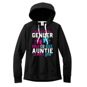 Gender Reveal Keeper Of The Gender Funny Auntie Gender Women's Fleece Hoodie