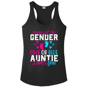 Gender Reveal Keeper Of The Gender Funny Auntie Gender Ladies PosiCharge Competitor Racerback Tank