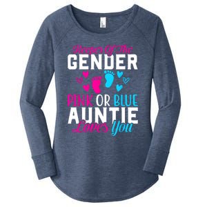 Gender Reveal Keeper Of The Gender Funny Auntie Gender Women's Perfect Tri Tunic Long Sleeve Shirt