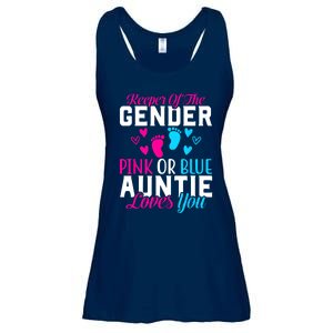 Gender Reveal Keeper Of The Gender Funny Auntie Gender Ladies Essential Flowy Tank