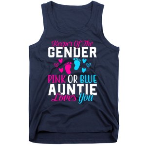 Gender Reveal Keeper Of The Gender Funny Auntie Gender Tank Top