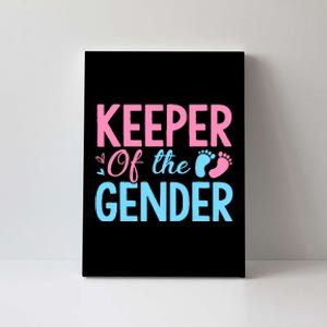 Gender Reveal Keeper Of The Gender T Gender Reveal Canvas