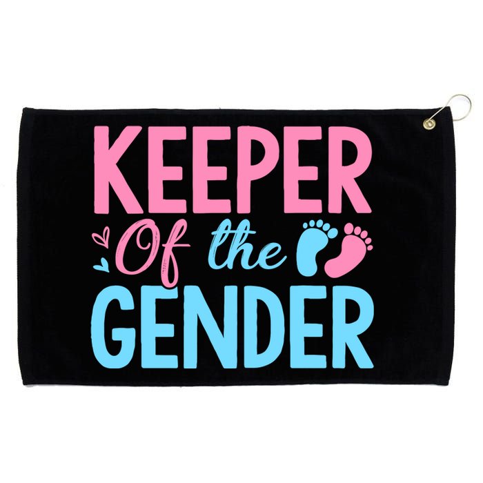 Gender Reveal Keeper Of The Gender T Gender Reveal Grommeted Golf Towel