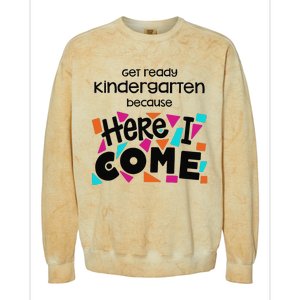 Get ready kindergarten because here I come Colorblast Crewneck Sweatshirt