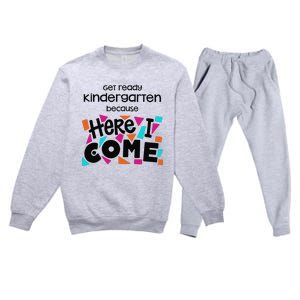 Get ready kindergarten because here I come Premium Crewneck Sweatsuit Set