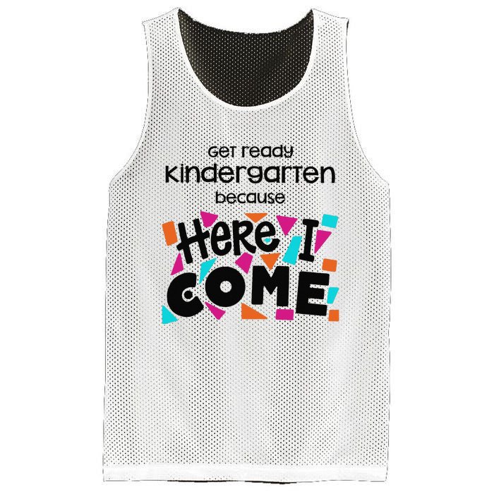 Get ready kindergarten because here I come Mesh Reversible Basketball Jersey Tank