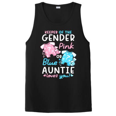 Gender Reveal Keeper Of The Gender Pink Or Blue Auntie PosiCharge Competitor Tank